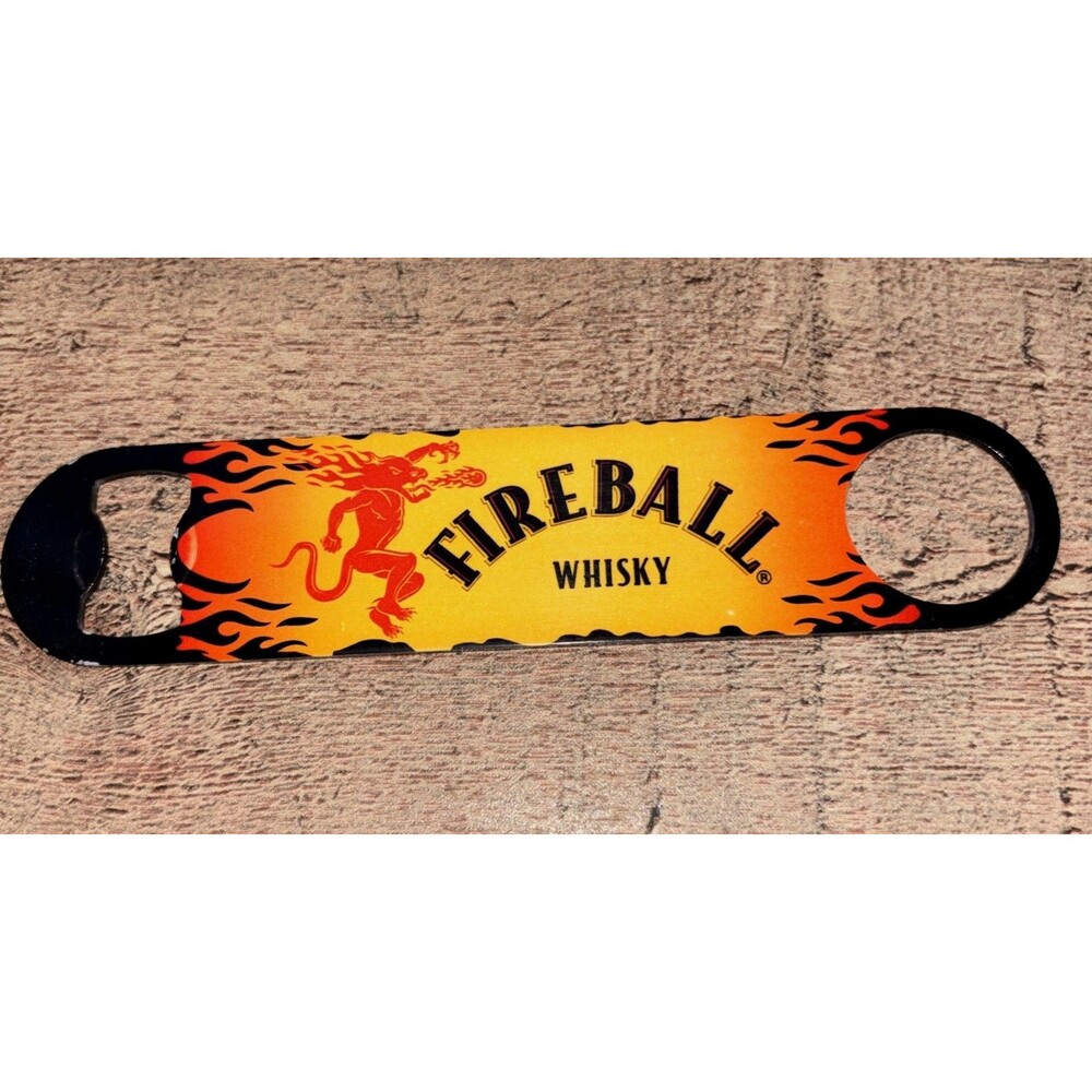 NEW FIREBALL WHISKY BURNS LIKE HELL METAL DRAGON BAR BOTTLE OPENER FIRE BALL